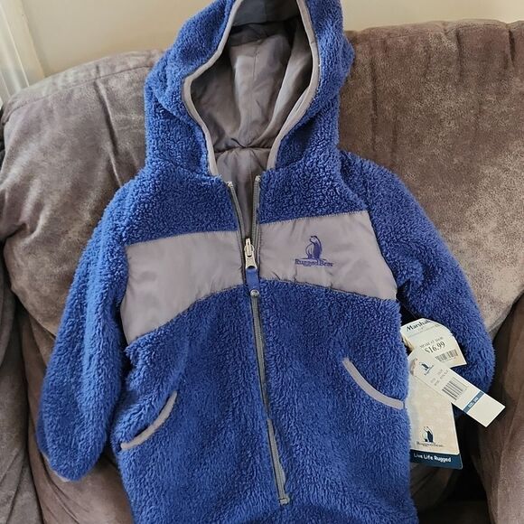 Blue Fleece Kids One Piece by Rugged Bear - Picture 5 of 5